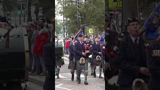 pipeband lead 2024 remembrancesunday military amp veterans parade in Perth scotland reels [upl. by Ause]