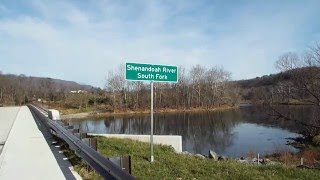 Shenandoah River South Branch Bentonville Low Water Bridge [upl. by Leirua]