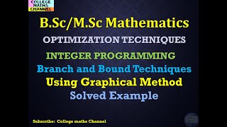 Integer programmingBranch and Bound techniqueGraphical methodSolved problemin Tamil [upl. by Ariait]