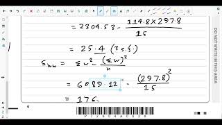 QNO2Correlation amp RegressionCoding amp Finding Summary Statistics PMCC amp Regression Line Equation [upl. by Tamah]