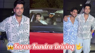 🤯Karan Kundra Driving 🤟Spotted at mumbai [upl. by Sokil715]