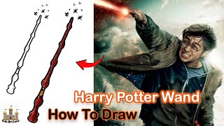 How To Draw Harry Potter Magic Wand [upl. by Ylus]