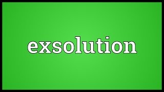 Exsolution Meaning [upl. by Yruoc705]