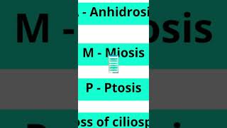 Mnemonics for Horner syndrome pediatricnursing mbbs neetpg neet2024 inicet fmge medicine [upl. by Tterb]