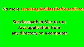 set classpath to run java apps from any folder on mac [upl. by Aneras]