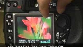 Thin protective film on the Nikon D300s Rear LCD [upl. by Ekle]