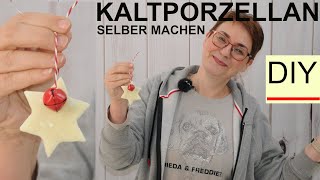 Kaltporzellan selber machen ohne Kochen  Rezept ohne Natron [upl. by Tiersten]