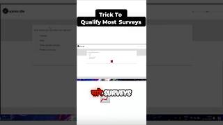 Trick To Qualify ✅️ Most Surveys survey shorts [upl. by Richy]