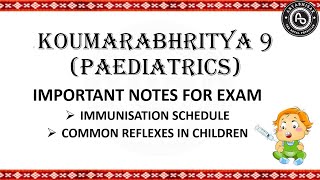 Koumarabhritya9 Immunisation Schedule Common Reflexes in Children [upl. by White]