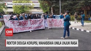 Rektor Korupsi Mahasiswa UNILA Unjuk Rasa [upl. by Etteneg612]