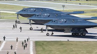 US Pilots Rush to Their Super Advanced 2 Billion Stealth Bomber [upl. by Yenterb]