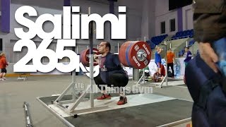 Behdad Salimi Iran 265 kg Squat Double 2014 Worlds Training Hall [upl. by Annanhoj]