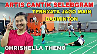 CHRISHELLA BIKIN SALFOK PENONTON DI GOR SMASH BADMINTON HALL BEKASI  Fun Game PB GAPLOK [upl. by Aikram121]