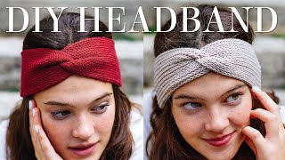 TWISTED HEADBAND Knitting Tutorial Step by Step [upl. by Ahsimaj]