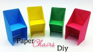 How to Make Paper Chair Step By StepMaking Origami ChairPaper Chair InstructionsKids special [upl. by Telfore]