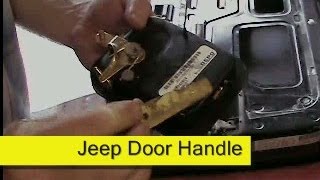 Door Handle replacement Jeep CJ7 or Wrangler YJ How To DIY [upl. by Emelin407]