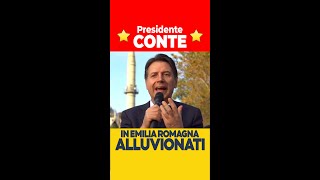 Giuseppe Conte in Emilia Romagna donato un milione di euro agli alluvionati ❤️ [upl. by Ycnan]