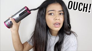 TESTING THE WORLDS FIRST CORDLESS AUTOMATIC HAIR CURLER  HONEST OPINION [upl. by Nnaitak]