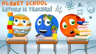 The Solar System Planets go to School Learning about Moons Planets and Space [upl. by Botnick]