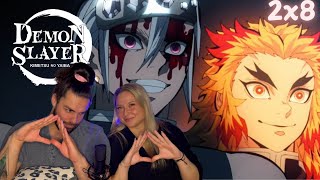 WERE GOING TO WIN  Demon Slayer Season 2 Episode 8  Gathering Reaction  Deniz amp Masha [upl. by Lohner]