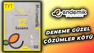 Endemik Yayınları  TYT Matematik Deneme İncelemesi [upl. by Ecnerret]