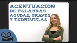 Acentuación de palabras agudas graves y esdrújulas  Lengua Española Básica [upl. by Tessie]