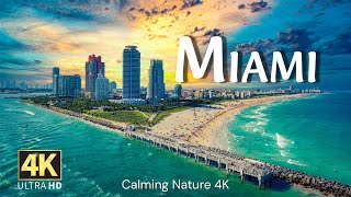 4K Miami A Tour of Sun Iconic Beaches and Stunning Cityscapes [upl. by Lumbye]