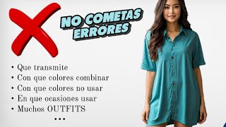 VESTIDO TURQUESA ➤ Como combinar y vestir  muchos OUTFITS para mujer [upl. by Yeffej963]