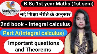 BSc 1st year Maths 1st sem  important questions of integral calculus ✍️✍️ [upl. by Brag829]