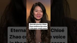 Chloe Zhao confirms the voice in the Eternals postcredit scene shorts [upl. by Johnette597]