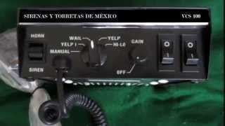 SIRENA ELECTRÓNICA BÁSICA VCW 100 en SIrenas y Torretas de México [upl. by Notpmah592]