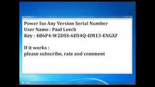 Power ISO serial Key for any version [upl. by Nawuq]