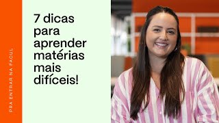 7 dicas para aprender matérias mais difíceis  PRAVALER [upl. by Einafpets]