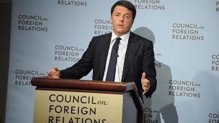 Prime Minister Matteo Renzi on Growth and Jobs in Italy [upl. by Tlok]