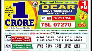 🔴Lottery Sambad Today 0100pm 131124 Morning Dear Lottery Result Pdf Download [upl. by Brindell]