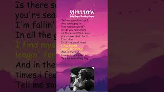 Lady Gaga Bradley Cooper  Shallow Lyrics shorts [upl. by Yrakaz489]