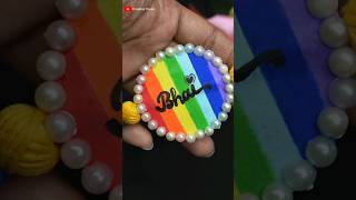 How to make Easy amp Colourful Rakhi at homeDIY Name RakhiRakhi making shorts rakhi rakhispecial [upl. by Yleoj]