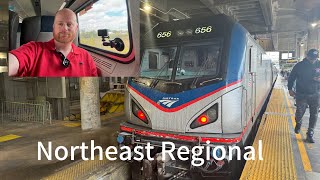 Amtrak Northeast Regional 119 New York to Washington in Business Class [upl. by Morry682]