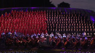 quotBattle Hymn of the Republicquot w the Mormon Tabernacle Choir LIVE from West Point  West Point Band [upl. by Hines]