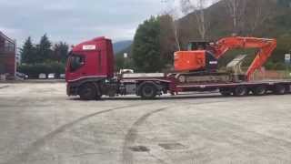 IVECO STRALIS 480 amp HITACHI ZX 135 U5 [upl. by Lyssa]