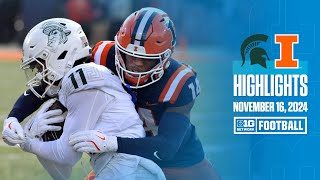 Michigan State at Illinois  Highlights  Big Ten Football  11162024 [upl. by Arinaj]