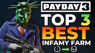 Payday 3  The 3 Best Infamy Farms To Level Up FAST New Update [upl. by Lasko]