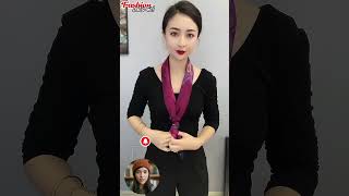 Fashion scarf tie style for girls 2024 how to tie a scarf shortsscarffashionviral [upl. by Mazel]