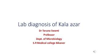 Lab diagnosis of Kala azar [upl. by Toft]