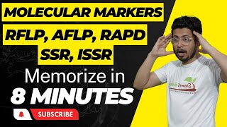 Molecular markers csir net  RFLP RAPD AFLP SNP SSR ISSR  Dominant codominant marker [upl. by Atiuqad766]