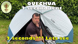 Review of Quechua Camping tent 2 Seconds Easy  2Person  Fresh ampBlack [upl. by Odnavres]