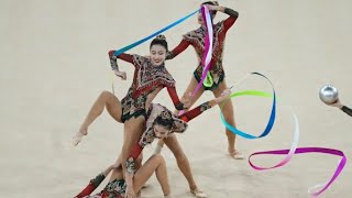 China becomes first nonEuropean country to claim Olympic gold in rhythmic gymnastics [upl. by Naz176]