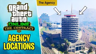 GTA 5 Online The Contract  2 Agency Locations  Interior Customization [upl. by Joachima613]