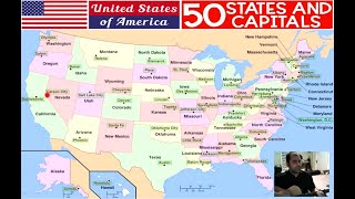 The 50 US State amp Capitals Song w Map Animations [upl. by Stacia779]