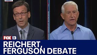 Bob Ferguson Dave Reichert face off in first WA gubernatorial debate  FOX 13 Seattle [upl. by Salahi744]